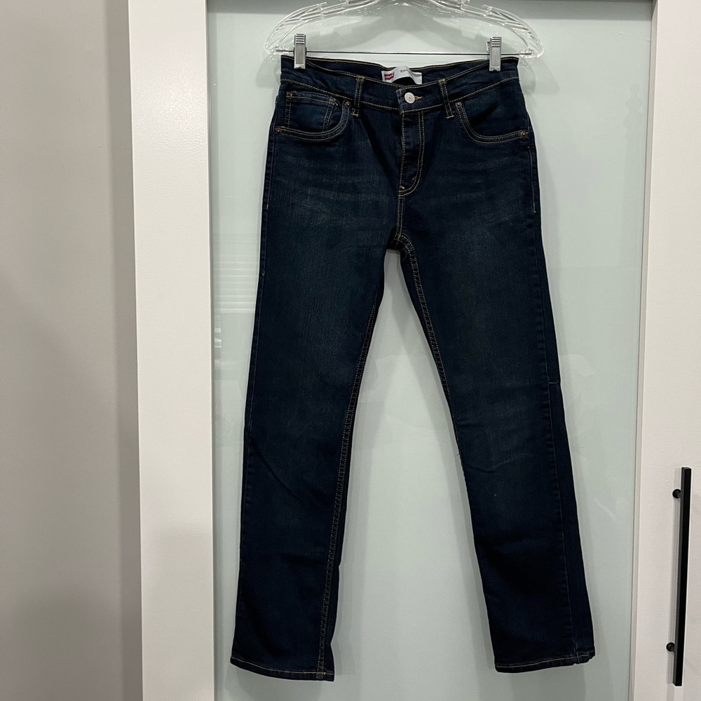 Levi’s Boys 511 Slim Fit Dark Wash Jeans, Size 16 Reg